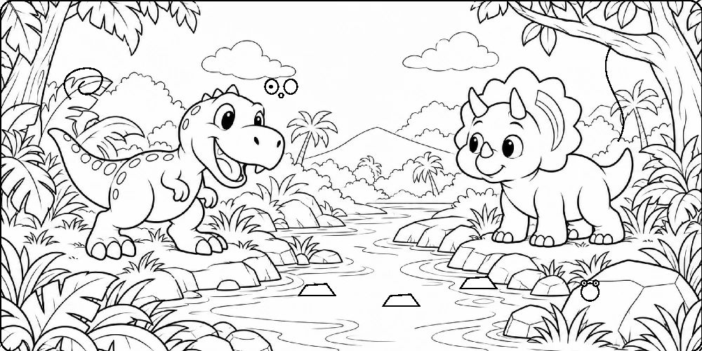Rex et Trixie près de la rivière
