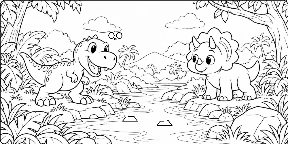 Rex et Trixie près de la rivière