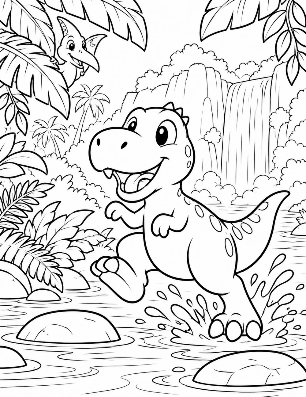 Dessin de dinosaures à colorier
